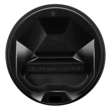 Крышка для стакана фигурная 89 мм 50 шт. Черная (01-0036 чорн)