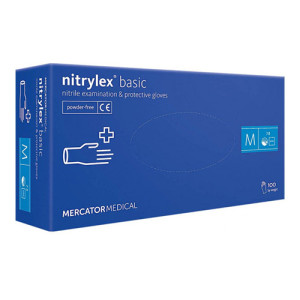 Перчатки Nitrylex Basic нитриловые неопудреные M 100 шт. Темно-синие/фиолетовые (123491) Перчатки Nitrylex Basic нитриловые неопудреные M 100 шт. Темно-синие/фиолетовые (123491)