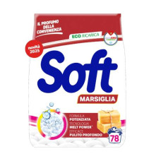 Універсальний пральний порошок Soft Marsiglia марсельське мило 78 циклів прання 3.9 кг (1545S0)