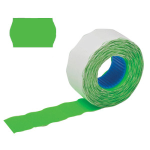 Ценники 26х12 мм N1 фигурные Зеленые 1000 шт. (21200)