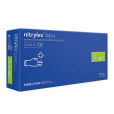 Рукавиці Nitrylex Basic нітрилові неопудрені S 100 шт. Темно-сині/фіолетові (2494)