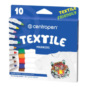 Маркери для тканин Centropen Textile 2 мм 10 кольорів (2739.10)