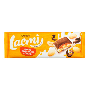 Шоколад молочний Lacmi з арахісом і карамеллю 295 г (29495)