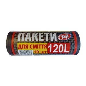 Мусорные пакеты Top Line 120 л 20 шт. Черные (326995)