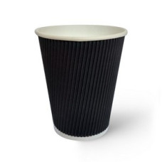 Стакан гофрированный Ripple 450 мл 20 шт. Черный (45069)