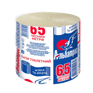 Туалетная бумага макулатурная Альбатрос 65 м 1 шт. (500432) Туалетная бумага макулатурная Альбатрос 65 м 1 шт. (500432)