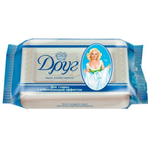 Мыло хозяйственное Друг отбеливающие 125 г (61157)