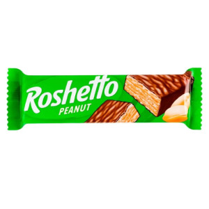 Батончик вафельний Roshen Roshetto Peanut глазурований 34 г (640377) Батончик вафельний Roshen Roshetto Peanut глазурований 34 г (640377)
