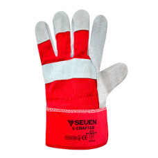 Рабочие перчатки SeVen спилок+ткань р. 10 2 шт. (69439)