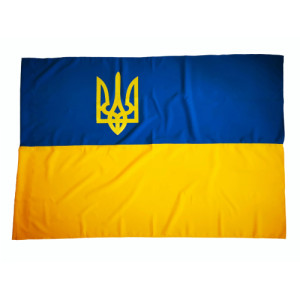 Флаг Украины габардин с трезубцем (П6ГТ)
