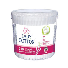 Ватні палички Lady Cotton в банці 200 шт. (7604)