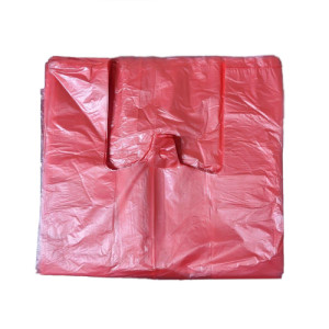 Пакеты майка 25х45 см 12 мкм 160 шт. М5 красные (785810)