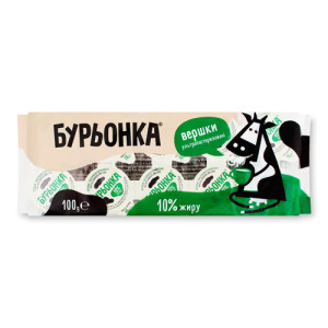 Сливки порционные ультрапастеризованное Буренка 10% 10 г х 10 шт. (81851)