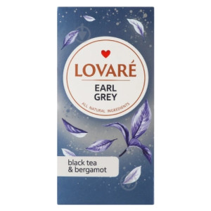 Чай черный пакетированный LOVARE Earl Grey 24 шт. (874841) Чай черный пакетированный LOVARE Earl Grey 24 шт. (874841)