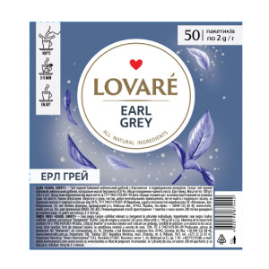 Чай пакетированный Lovare Earl grey tea черный 2 г х 50 шт. (875442) Чай пакетированный Lovare Earl grey tea черный 2 г х 50 шт. (875442)