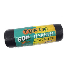 Мусорные пакеты Tofix 60 л 20 шт. Черные (990170)