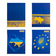 Тетрадь Buromax A4 в твердой обложке 192 листа в клеточку Ассорти (BM.2404)