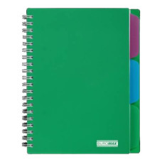Блокнот с разделителями Buromax Bright B6 100 листов в клетку Зеленый (BM.24365912-04)