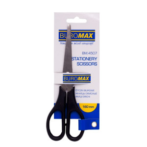 Ножиці офісні Buromax 16 см Чорні (BM.4507) Ножиці офісні Buromax 16 см Чорні (BM.4507)