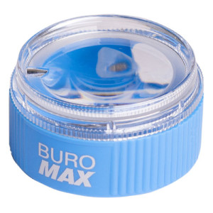 Точилка пластиковая Buromax с контейнером Голубая (BM.4756)