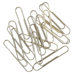 Скрепки закругленные Buromax 33 мм 100 шт. Никелированные (BM.5003)