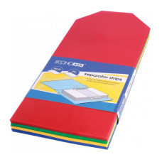 Разделитель листов Economix 240х105 мм пластиковый цветной 100 шт. (E30810)