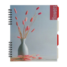 Блокнот с разделителями Optima Flowers B5 120 листов в клетку (O20356-17)