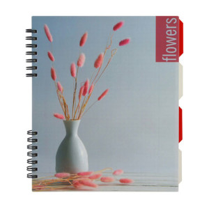 Блокнот з розділювачами Optima Flowers B5 120 аркушів в клітинку (O20356-17)