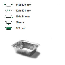 Контейнер из пищевой фольги Zenith 470 мл 100 шт. (R46L)