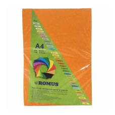 Папір кольоровий Romus А4 80 г/м2 100 аркушів MO15 Мандариновий (R51406) Папір кольоровий Romus А4 80 г/м2 100 аркушів MO15 Мандариновий (R51406)