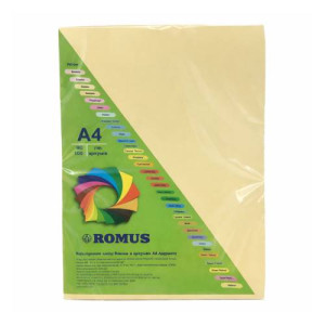 Папір кольоровий Romus А4 80 г/м2 100 аркушів CH32 Карамельний (R51413) Папір кольоровий Romus А4 80 г/м2 100 аркушів CH32 Карамельний (R51413)