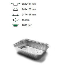 Контейнер из пищевой фольги Zenith 2000 мл 100 шт. (R64L)