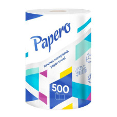 Полотенца бумажные Papero Джамбо двухслойные 500 отрывов (RL074) Полотенца бумажные Papero Джамбо двухслойные 500 отрывов (RL074)