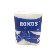 Полотенца бумажные Romus двухслойные 2 рулона 100 отрывов Белые (RS012) Полотенца бумажные Romus двухслойные 2 рулона 100 отрывов Белые (RS012)