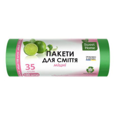 Пакеты для мусора Sweet Home 35 л 100 шт. крепкие Зеленые/синие ассорти (SH-0033)