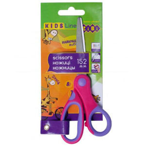 Ножницы детские ZiBi 15.2 см ручки с резиновыми вставками (ZB.5015-10)