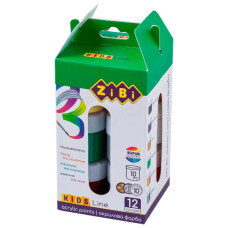 Краски акриловые Zibi KIDS Line 12 цветов (ZB.6662) Краски акриловые Zibi KIDS Line 12 цветов (ZB.6662)