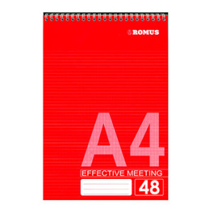 Блокнот Romus A4 48 листов в клеточку верхняя спираль (R882960) Блокнот Romus A4 48 листов в клеточку верхняя спираль (R882960)