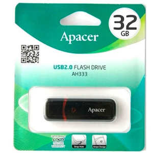 Флешка Apacer 32 Гб Чорна (AP32GAH333B-1) Флешка Apacer 32 Гб Чорна (AP32GAH333B-1)