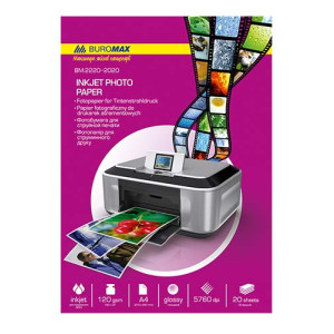 Фотобумага Buromax A4 200 г/м2 20 листов Глянцевая (BM.2220-5020) Фотобумага Buromax A4 200 г/м2 20 листов Глянцевая (BM.2220-5020)