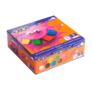 Краски гуашь ZiBi 9 цветов (ZB.6652)