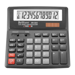 Калькулятор Brilliant 12-разрядный (BS-322)