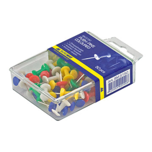 Кнопки-гвоздики Buromax 50 шт. Цветные (BM.5150) Кнопки-гвоздики Buromax 50 шт. Цветные (BM.5150)
