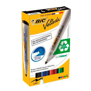 Набір маркерів BIC Velleda для сухостиральних дошок 1.4 мм 4 шт. (bc904941)