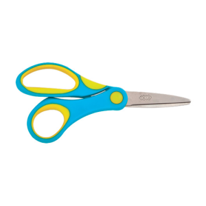 Ножницы детские ZiBi 12.6 см ручки с резиновыми вставками Синие (ZB.5005-02) Ножницы детские ZiBi 12.6 см ручки с резиновыми вставками Синие (ZB.5005-02)