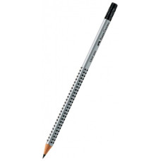 Карандаш чернографитный треугольный Faber Castell Grip HB с резинкой (117200) Карандаш чернографитный треугольный Faber Castell Grip HB с резинкой (117200)