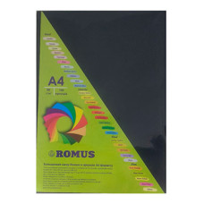 Бумага цветная Romus A4 160 г/м2 100 листов Черный (R50447)