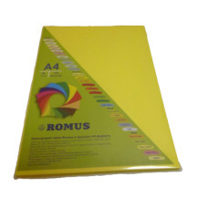 Бумага цветная Romus A4 160г/м2 100 листов канареечно-желтый (R50805)