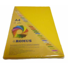 Бумага цветная Romus A4 160 г/м2 100 листов Солнечно-желтый (R50843)