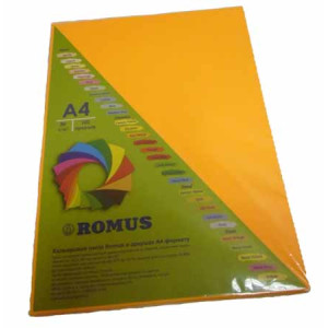 Папір кольоровий Romus A4 80 г/м2 100 аркушів NEOOR Неоновий помаранчевий (R50690) Папір кольоровий Romus A4 80 г/м2 100 аркушів NEOOR Неоновий помаранчевий (R50690)